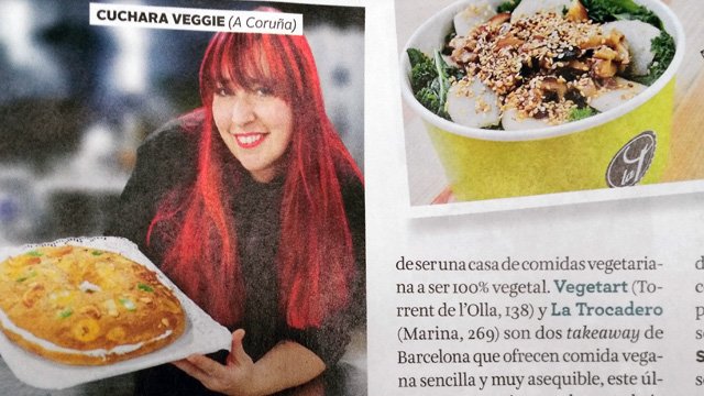 La Cuchara Veggie salimos en la revista CuerpoMente en un reportaje sobre comida vegana online y a domicilio en toda España